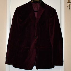Maroon Velvet Jacket, worn once for New Year’s Eve